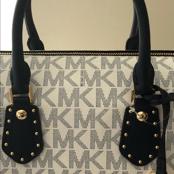 Michael Kors Set “Aria” MD Studded Satchel Handbag - Picture 2 of 2